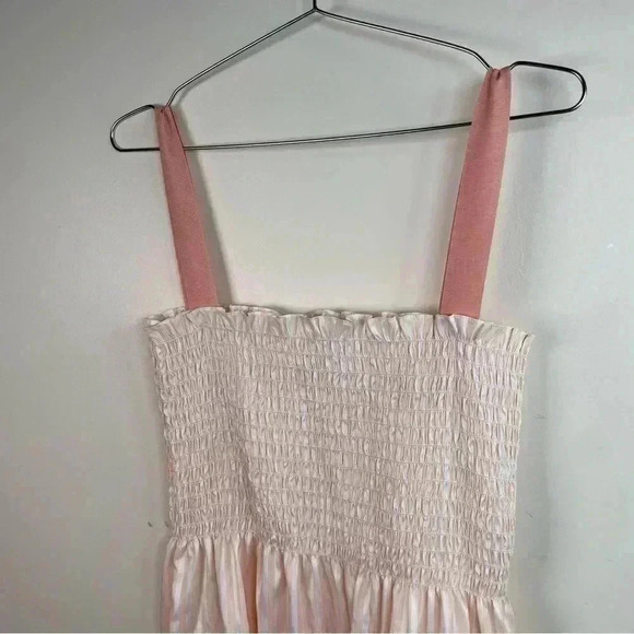 Petersyn Pink And White Cherish Striped Smocked Maxi Dress - Picture 5 of 8